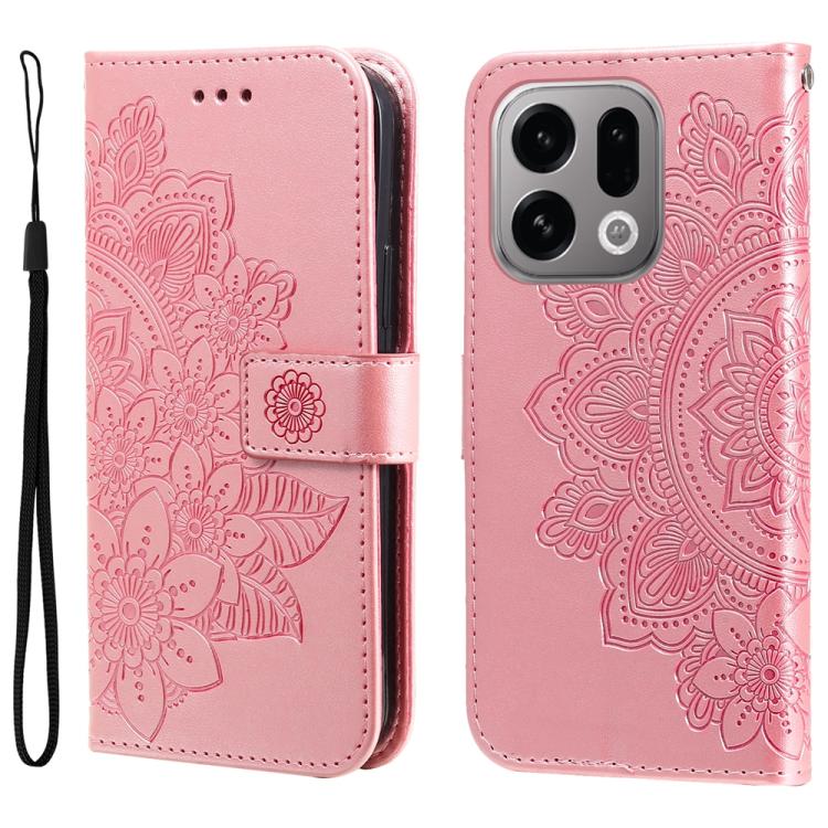 Seven-petal Flowers Embossing Leather Phone Case, For OPPO F33 Pro 5G, For OPPO Reno15 F 5G, For OPPO Reno15 5G Global / Reno 15c 5G, For OPPO A6 4G / 5G / A6x 5G Global, For OPPO Find X9, For OPPO A6 Pro 4G / 5G Global / F31 5G, For OPPO Find X9 Pro  ...