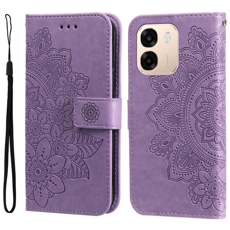 Seven-petal Flowers Embossing Leather Phone Case, For OPPO F33 Pro 5G, For OPPO Reno15 F 5G, For OPPO Reno15 5G Global / Reno 15c 5G, For OPPO A6 4G / 5G / A6x 5G Global, For OPPO Find X9, For OPPO A6 Pro 4G / 5G Global / F31 5G, For OPPO Find X9 Pro  ...