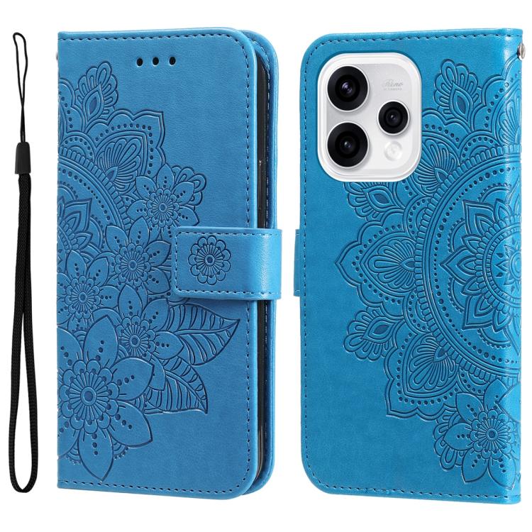 Seven-petal Flowers Embossing Leather Phone Case, For OPPO F33 Pro 5G, For OPPO Reno15 F 5G, For OPPO Reno15 5G Global / Reno 15c 5G, For OPPO A6 4G / 5G / A6x 5G Global, For OPPO Find X9, For OPPO A6 Pro 4G / 5G Global / F31 5G, For OPPO Find X9 Pro  ...