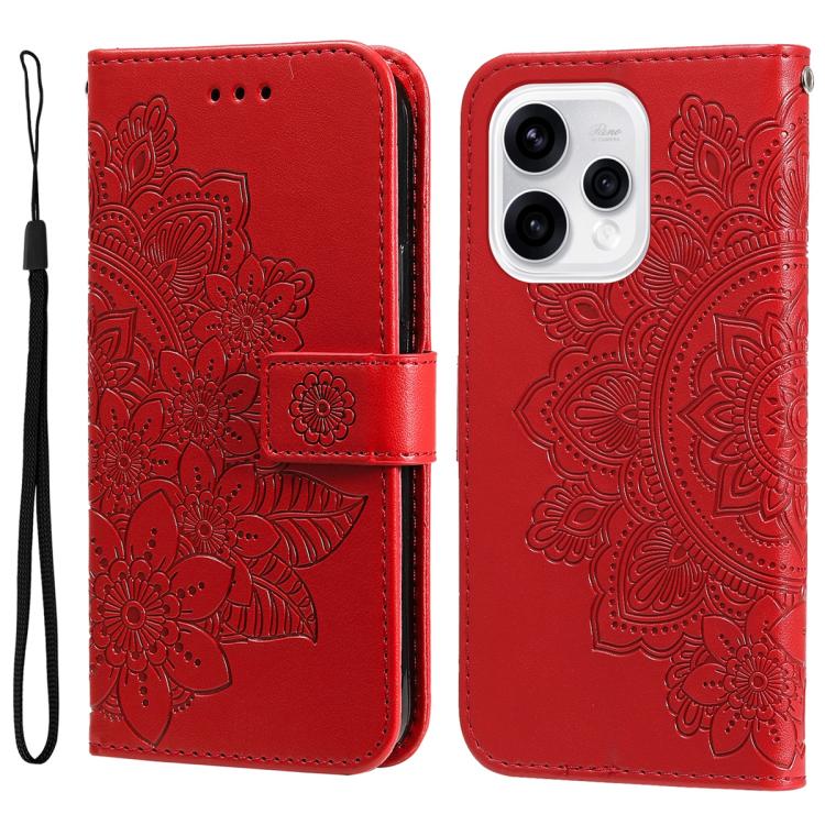 Seven-petal Flowers Embossing Leather Phone Case, For OPPO F33 Pro 5G, For OPPO Reno15 F 5G, For OPPO Reno15 5G Global / Reno 15c 5G, For OPPO A6 4G / 5G / A6x 5G Global, For OPPO Find X9, For OPPO A6 Pro 4G / 5G Global / F31 5G, For OPPO Find X9 Pro  ...