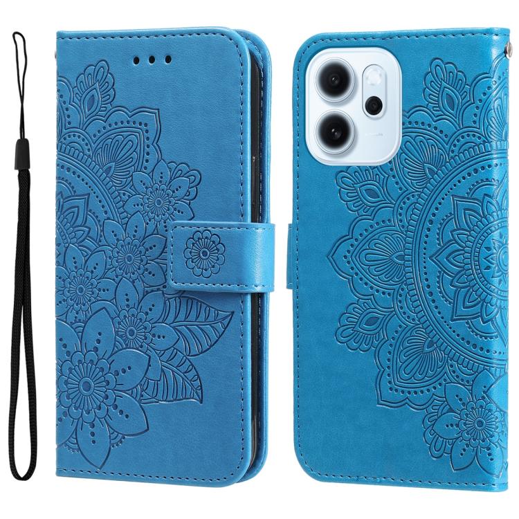 Seven-petal Flowers Embossing Leather Phone Case, For OPPO F33 Pro 5G, For OPPO Reno15 F 5G, For OPPO Reno15 5G Global / Reno 15c 5G, For OPPO A6 4G / 5G / A6x 5G Global, For OPPO Find X9, For OPPO A6 Pro 4G / 5G Global / F31 5G, For OPPO Find X9 Pro  ...