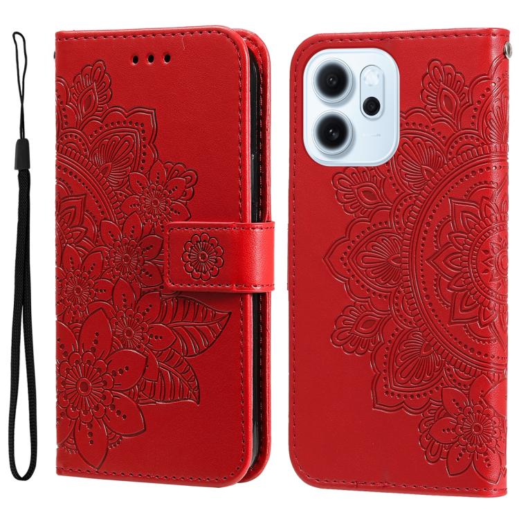 Seven-petal Flowers Embossing Leather Phone Case, For OPPO F33 Pro 5G, For OPPO Reno15 F 5G, For OPPO Reno15 5G Global / Reno 15c 5G, For OPPO A6 4G / 5G / A6x 5G Global, For OPPO Find X9, For OPPO A6 Pro 4G / 5G Global / F31 5G, For OPPO Find X9 Pro  ...