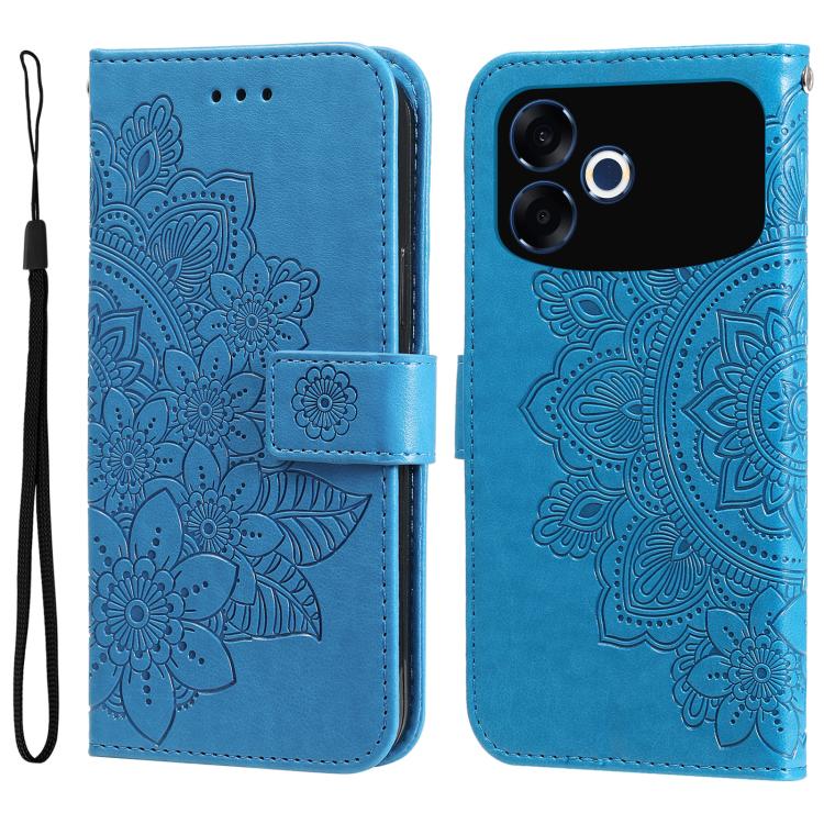 Seven-petal Flowers Embossing Leather Phone Case, For OPPO F33 Pro 5G, For OPPO Reno15 F 5G, For OPPO Reno15 5G Global / Reno 15c 5G, For OPPO A6 4G / 5G / A6x 5G Global, For OPPO Find X9, For OPPO A6 Pro 4G / 5G Global / F31 5G, For OPPO Find X9 Pro  ...