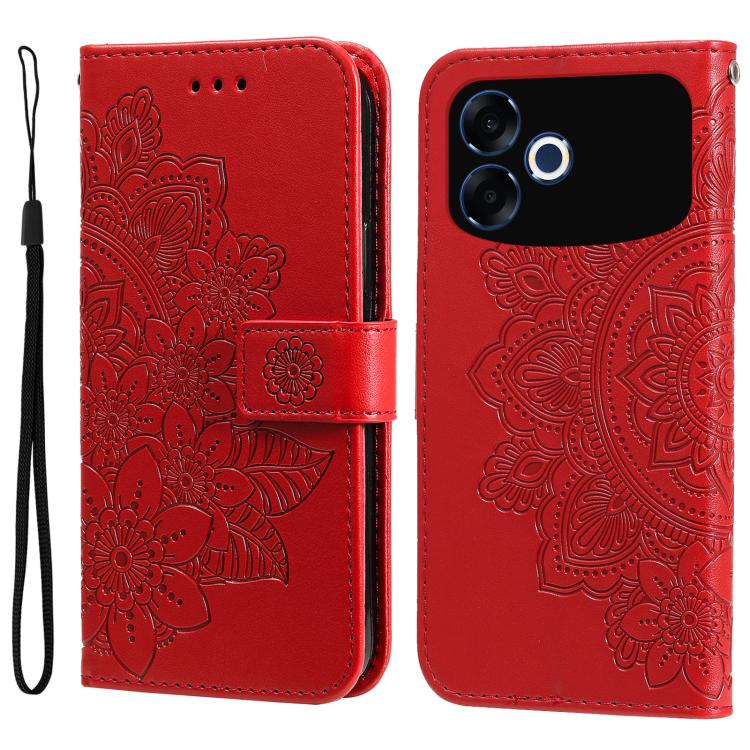 Seven-petal Flowers Embossing Leather Phone Case, For OPPO F33 Pro 5G, For OPPO Reno15 F 5G, For OPPO Reno15 5G Global / Reno 15c 5G, For OPPO A6 4G / 5G / A6x 5G Global, For OPPO Find X9, For OPPO A6 Pro 4G / 5G Global / F31 5G, For OPPO Find X9 Pro  ...