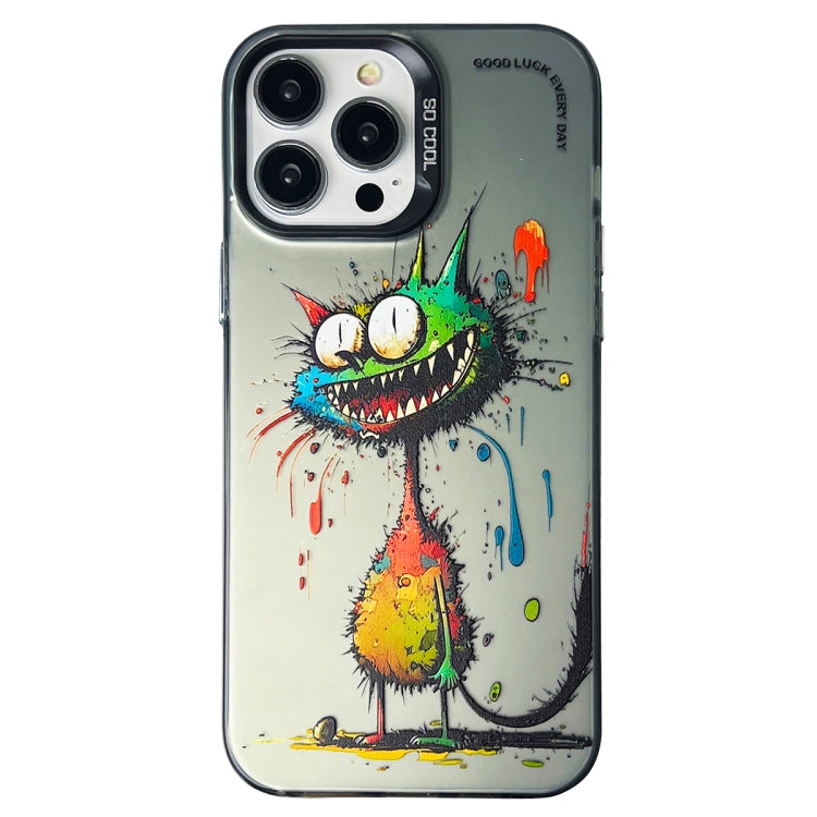 Double Layer Color Silver Series Animal Oil Painting Phone Case, For iPhone 12, For iPhone 12 Pro Max
