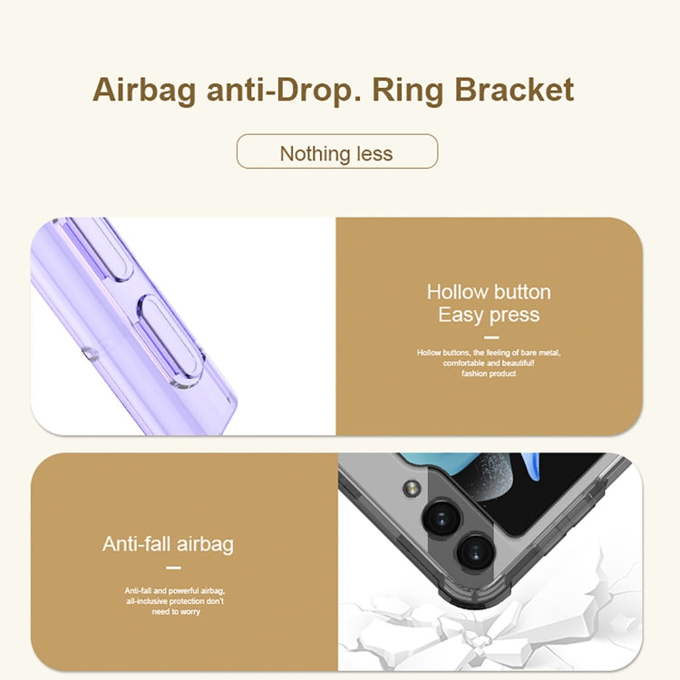 GKK MagSafe Airbag Hinge Shockproof Phone Case with Ring Holder, For Samsung Galaxy Z Flip6 / Flip7 FE, For Samsung Galaxy Z Flip5