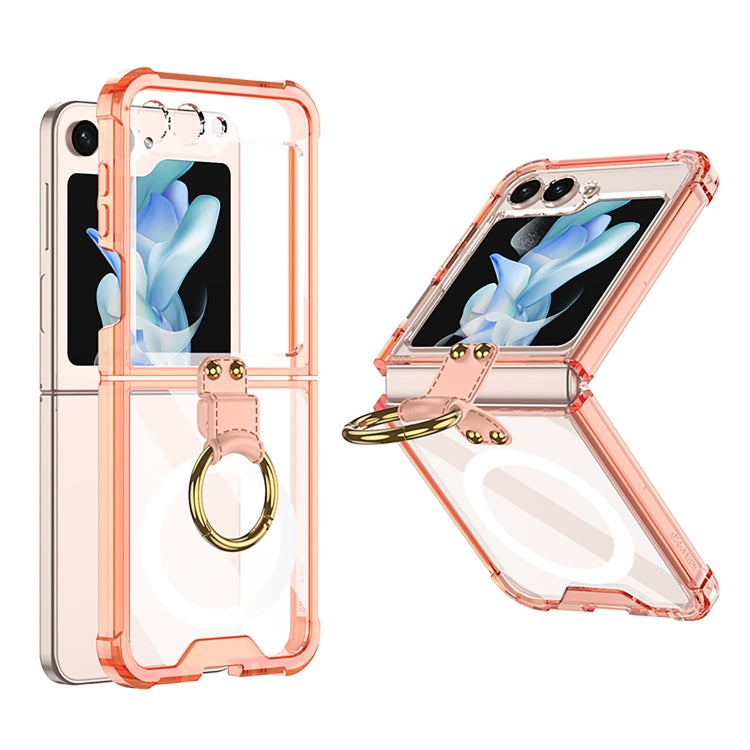 GKK MagSafe Airbag Hinge Shockproof Phone Case with Ring Holder, For Samsung Galaxy Z Flip6 / Flip7 FE, For Samsung Galaxy Z Flip5