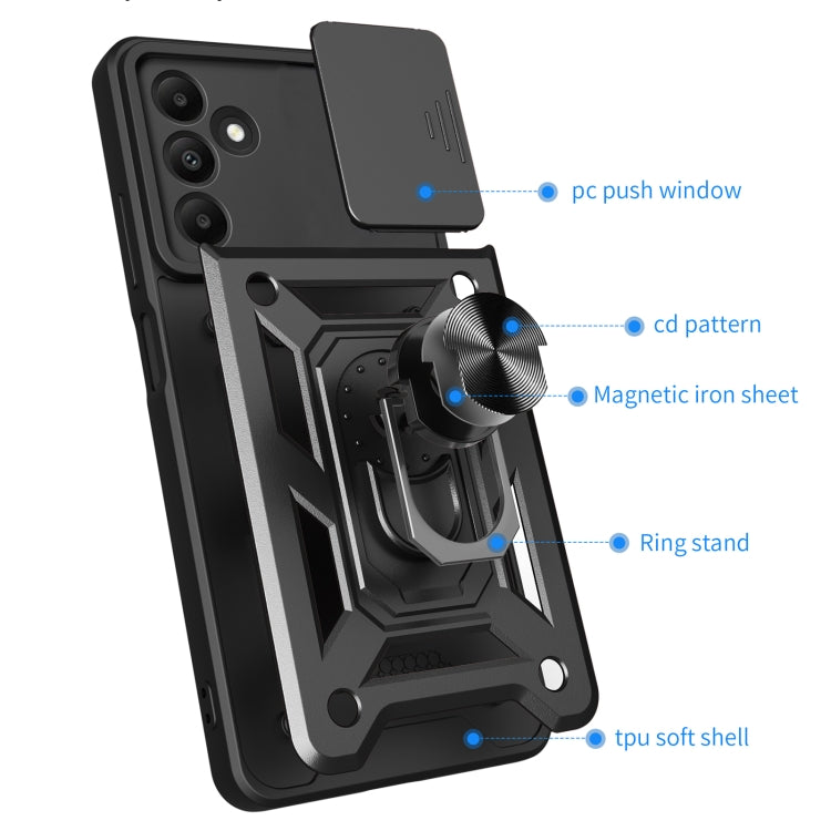 Sliding Camera Cover Design TPU+PC Phone Case, For Samsung Galaxy A15, For Samsung Galaxy A05, For Samsung Galaxy A05s, For Samsung Galaxy A25 5G, For Samsung Galaxy S23 FE 5G, For Samsung Galaxy M54 5G