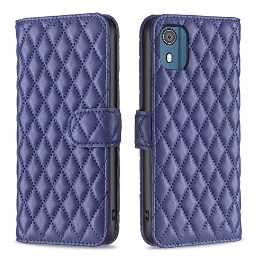 Diamond Lattice Wallet Flip Leather Phone Case, For Nokia C02