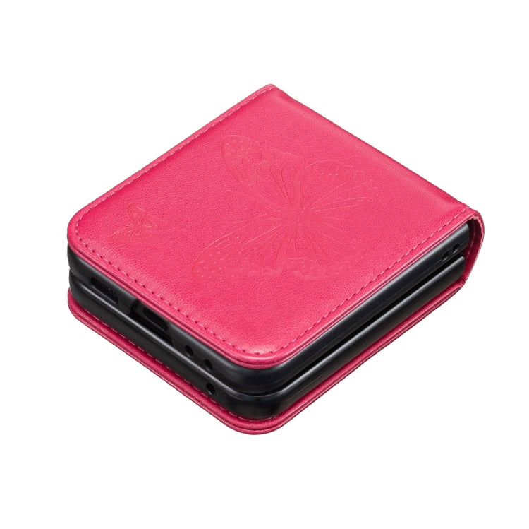 Embossing Two Butterflies Leather Phone Case, For Samsung Galaxy Z Flip6 / Flip7 FE, For Samsung Galaxy Z Flip5, For Samsung Galaxy Z Flip4, For Samsung Galaxy Z Flip3 5G