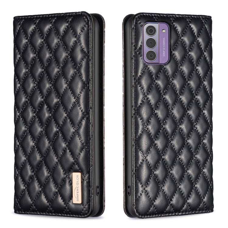 Diamond Lattice Magnetic Leather Flip Phone Case, For Nokia G42/G310