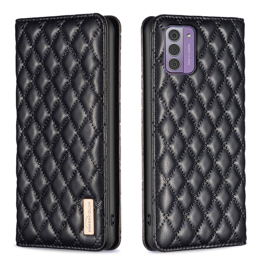 Diamond Lattice Magnetic Leather Flip Phone Case, For Nokia G42/G310
