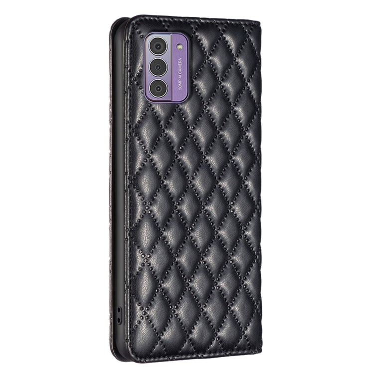 Diamond Lattice Magnetic Leather Flip Phone Case, For Nokia G42/G310