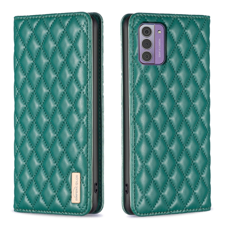 Diamond Lattice Magnetic Leather Flip Phone Case, For Nokia G42/G310
