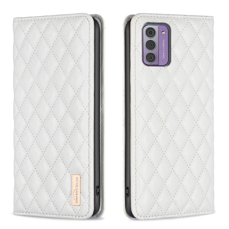 Diamond Lattice Magnetic Leather Flip Phone Case, For Nokia G42/G310