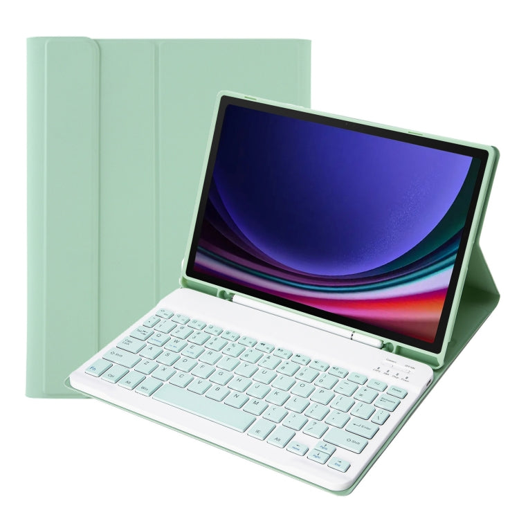 A710B Candy Color TPU Bluetooth Keyboard Leather Tablet Case with Pen Holder, For Samsung Galaxy Tab S9 FE / S10 FE, For Samsung Galaxy Tab S9 (A710B)