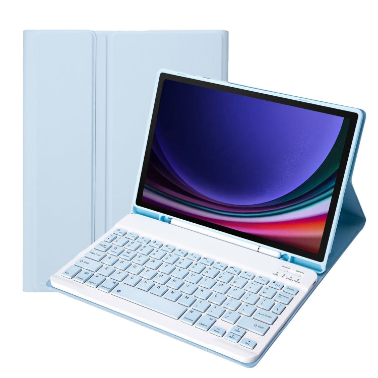 A710B Candy Color TPU Bluetooth Keyboard Leather Tablet Case with Pen Holder, For Samsung Galaxy Tab S9 FE / S10 FE, For Samsung Galaxy Tab S9 (A710B)