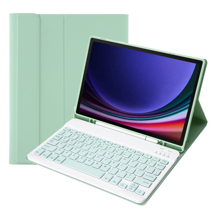 A710B Candy Color TPU Bluetooth Keyboard Leather Tablet Case with Pen Holder, For Samsung Galaxy Tab S9 FE / S10 FE, For Samsung Galaxy Tab S9 (A710B)