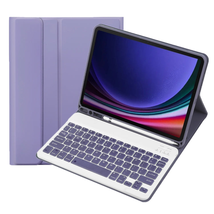 A710B Candy Color TPU Bluetooth Keyboard Leather Tablet Case with Pen Holder, For Samsung Galaxy Tab S9 FE / S10 FE, For Samsung Galaxy Tab S9 (A710B)