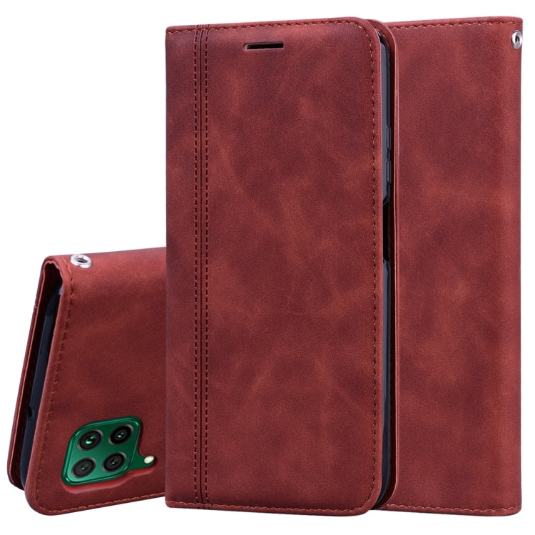 Frosted Business Magnetic Horizontal Flip PU Leather Case with Holder & Card Slot & Lanyard, For Huawei P40 Lite, For Huawei P Smart 2019, For Huawei P Smart / Enjoy 7S, For Huawei Y5 (2018), For Huawei P30 Lite, For Huawei P40 Lite E / Y7P            ...
