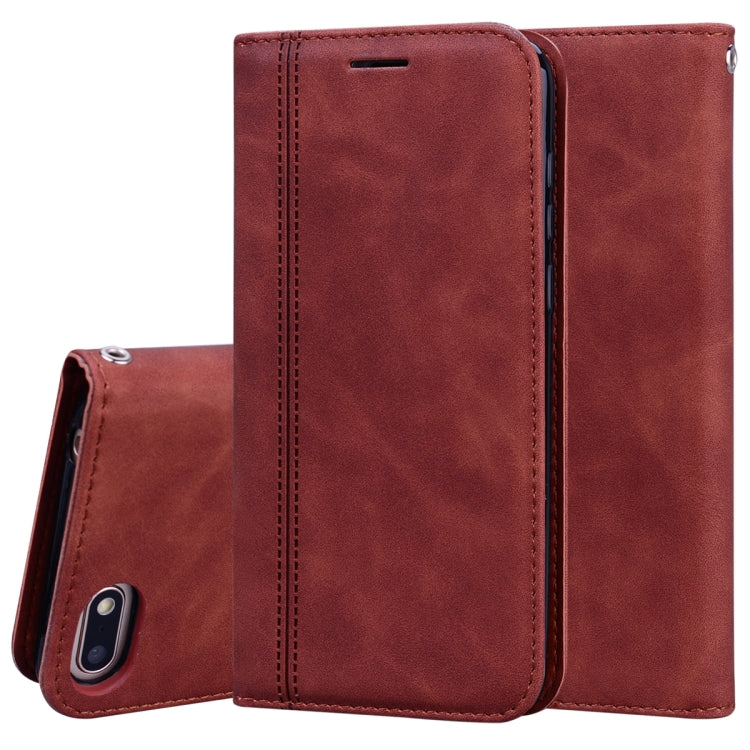 Frosted Business Magnetic Horizontal Flip PU Leather Case with Holder & Card Slot & Lanyard, For Huawei P40 Lite, For Huawei P Smart 2019, For Huawei P Smart / Enjoy 7S, For Huawei Y5 (2018), For Huawei P30 Lite, For Huawei P40 Lite E / Y7P            ...