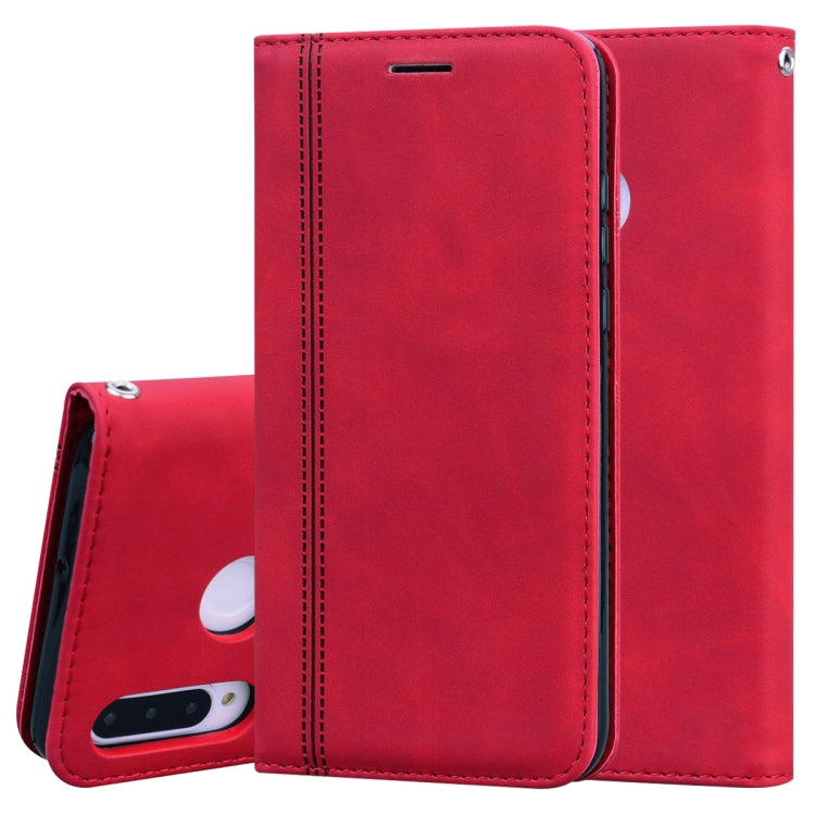 Frosted Business Magnetic Horizontal Flip PU Leather Case with Holder & Card Slot & Lanyard, For Huawei P40 Lite, For Huawei P Smart 2019, For Huawei P Smart / Enjoy 7S, For Huawei Y5 (2018), For Huawei P30 Lite, For Huawei P40 Lite E / Y7P            ...