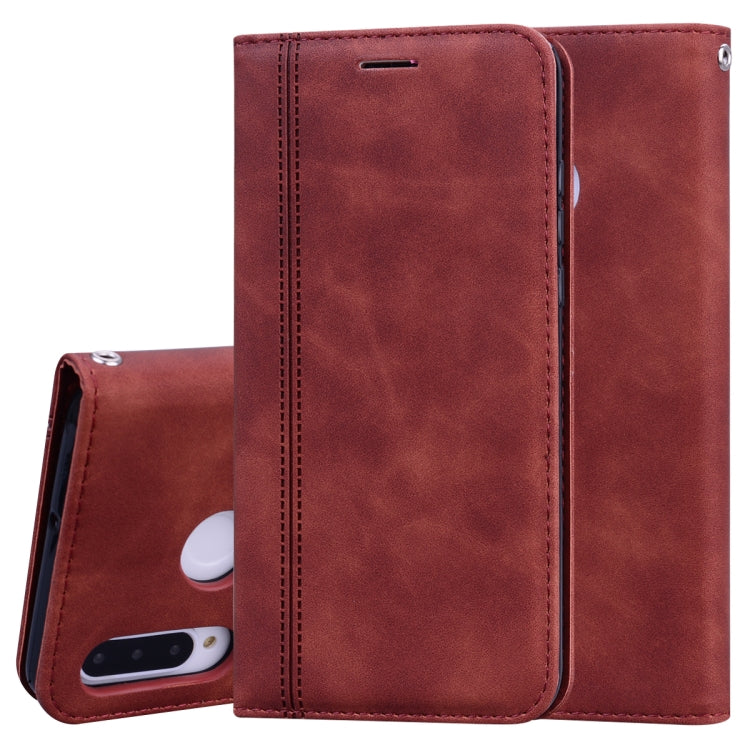Frosted Business Magnetic Horizontal Flip PU Leather Case with Holder & Card Slot & Lanyard, For Huawei P40 Lite, For Huawei P Smart 2019, For Huawei P Smart / Enjoy 7S, For Huawei Y5 (2018), For Huawei P30 Lite, For Huawei P40 Lite E / Y7P            ...