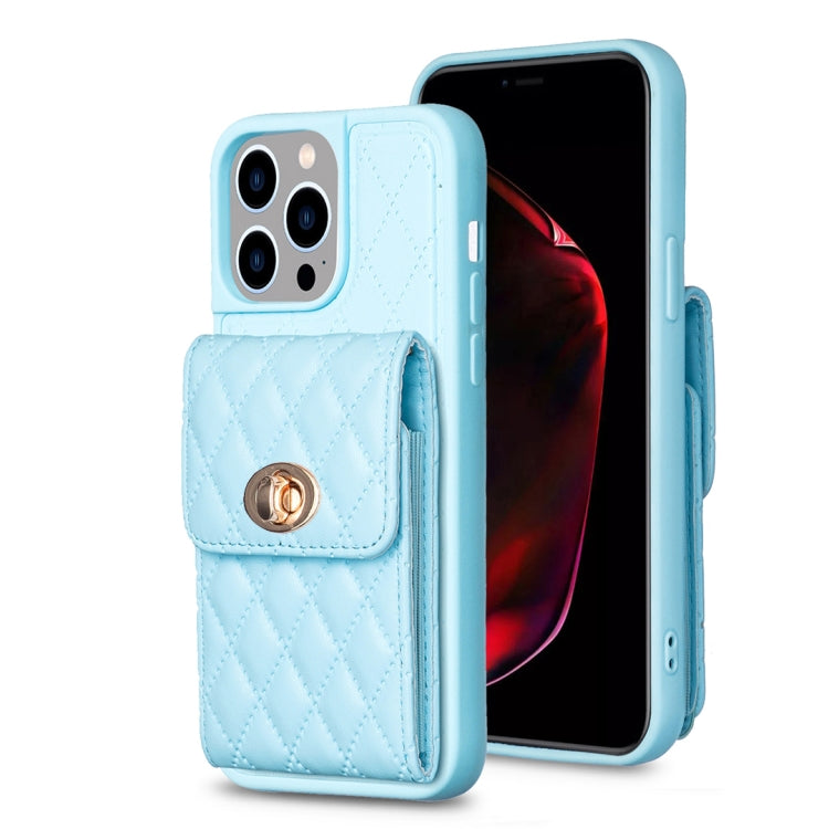 Vertical Wallet Rhombic Leather Phone Case, For iPhone 15 Pro Max, For iPhone 15 Pro, For iPhone 15 Plus, For iPhone 15