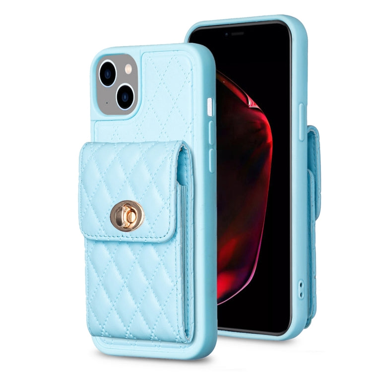 Vertical Wallet Rhombic Leather Phone Case, For iPhone 15 Pro Max, For iPhone 15 Pro, For iPhone 15 Plus, For iPhone 15