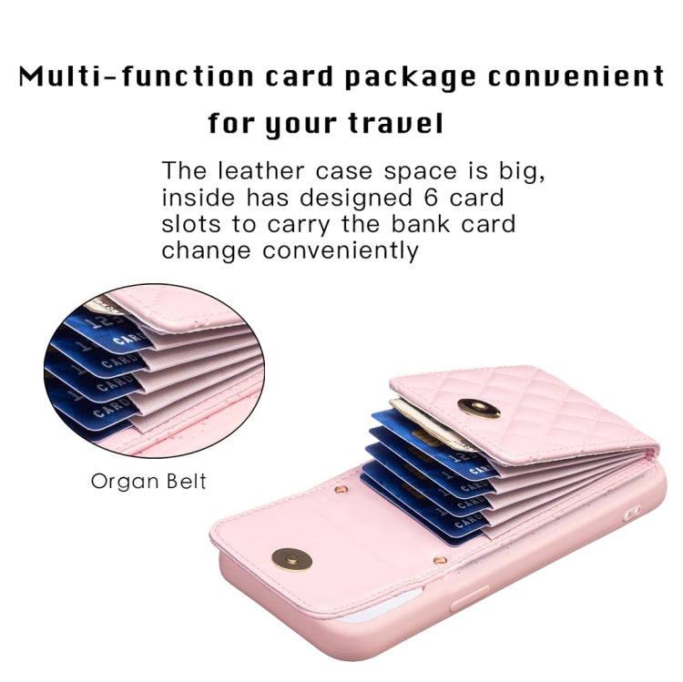Vertical Wallet Rhombic Leather Phone Case, For iPhone 15 Pro Max, For iPhone 15 Pro, For iPhone 15 Plus, For iPhone 15