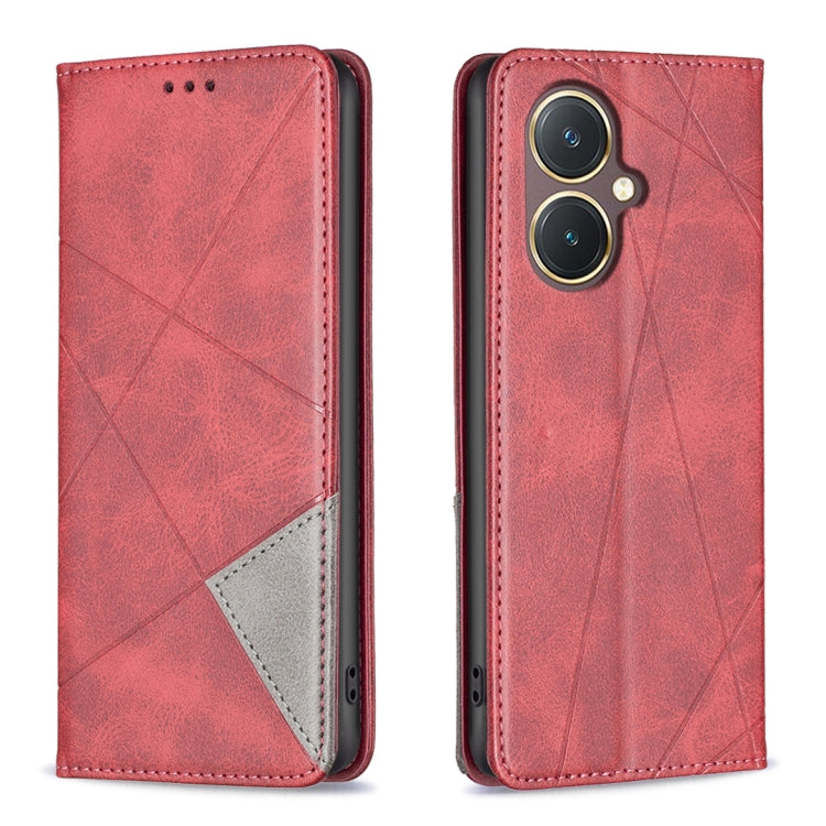 Rhombus Texture Magnetic Leather Phone Case, For vivo Y21 5G 2026 / Y05 4G, For vivo Y31 5G 2025, For vivo Y400 5G Global, For vivo Y78 5G, For vivo Y27 4G