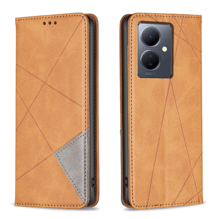 Rhombus Texture Magnetic Leather Phone Case, For vivo Y21 5G 2026 / Y05 4G, For vivo Y31 5G 2025, For vivo Y400 5G Global, For vivo Y78 5G, For vivo Y27 4G