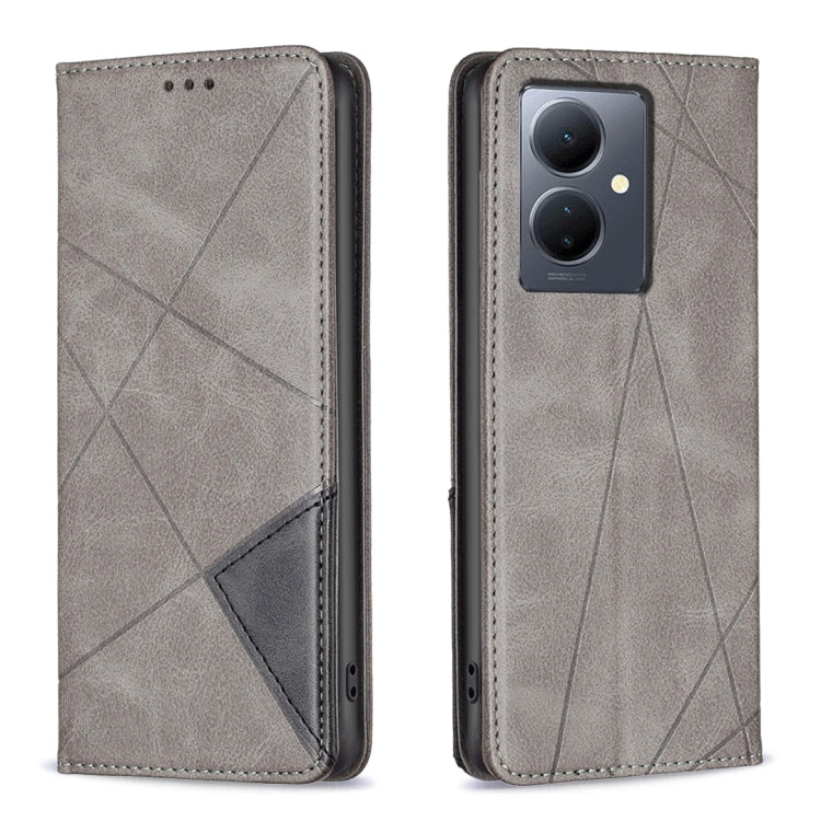 Rhombus Texture Magnetic Leather Phone Case, For vivo Y21 5G 2026 / Y05 4G, For vivo Y31 5G 2025, For vivo Y400 5G Global, For vivo Y78 5G, For vivo Y27 4G