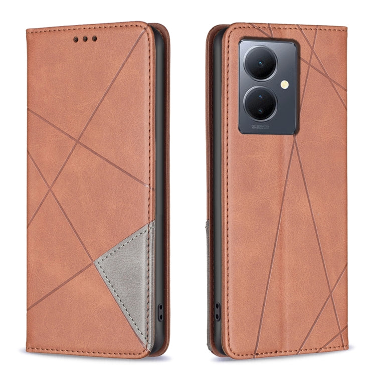 Rhombus Texture Magnetic Leather Phone Case, For vivo Y21 5G 2026 / Y05 4G, For vivo Y31 5G 2025, For vivo Y400 5G Global, For vivo Y78 5G, For vivo Y27 4G