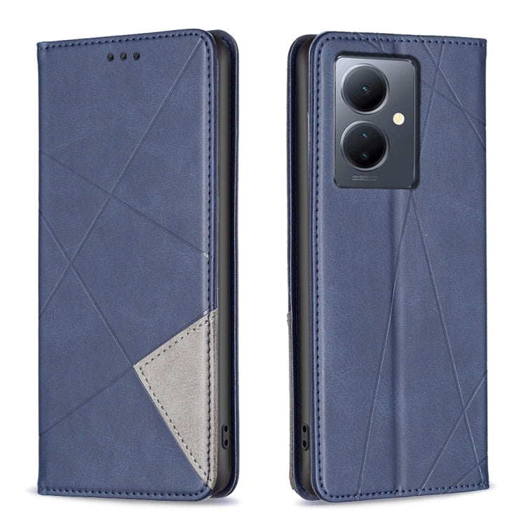 Rhombus Texture Magnetic Leather Phone Case, For vivo Y21 5G 2026 / Y05 4G, For vivo Y31 5G 2025, For vivo Y400 5G Global, For vivo Y78 5G, For vivo Y27 4G