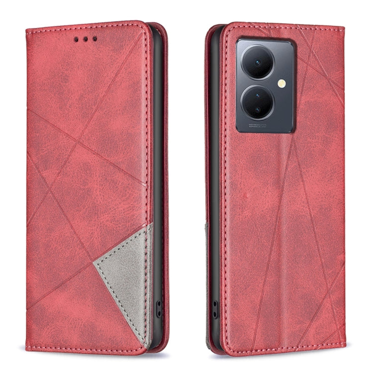 Rhombus Texture Magnetic Leather Phone Case, For vivo Y21 5G 2026 / Y05 4G, For vivo Y31 5G 2025, For vivo Y400 5G Global, For vivo Y78 5G, For vivo Y27 4G