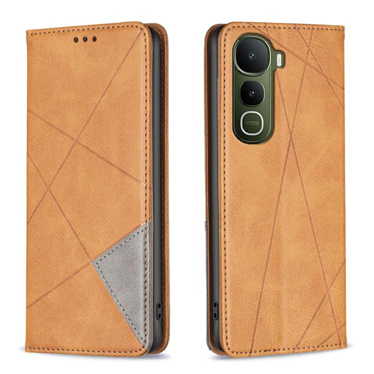 Rhombus Texture Magnetic Leather Phone Case, For vivo Y21 5G 2026 / Y05 4G, For vivo Y31 5G 2025, For vivo Y400 5G Global, For vivo Y78 5G, For vivo Y27 4G