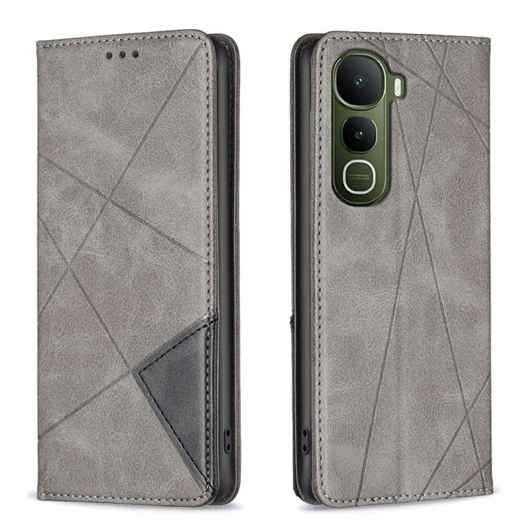 Rhombus Texture Magnetic Leather Phone Case, For vivo Y21 5G 2026 / Y05 4G, For vivo Y31 5G 2025, For vivo Y400 5G Global, For vivo Y78 5G, For vivo Y27 4G