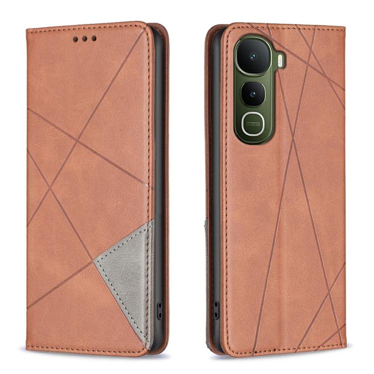 Rhombus Texture Magnetic Leather Phone Case, For vivo Y21 5G 2026 / Y05 4G, For vivo Y31 5G 2025, For vivo Y400 5G Global, For vivo Y78 5G, For vivo Y27 4G