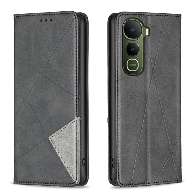 Rhombus Texture Magnetic Leather Phone Case, For vivo Y21 5G 2026 / Y05 4G, For vivo Y31 5G 2025, For vivo Y400 5G Global, For vivo Y78 5G, For vivo Y27 4G