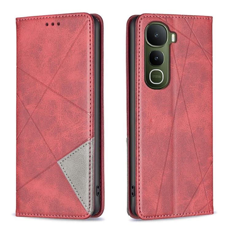Rhombus Texture Magnetic Leather Phone Case, For vivo Y21 5G 2026 / Y05 4G, For vivo Y31 5G 2025, For vivo Y400 5G Global, For vivo Y78 5G, For vivo Y27 4G