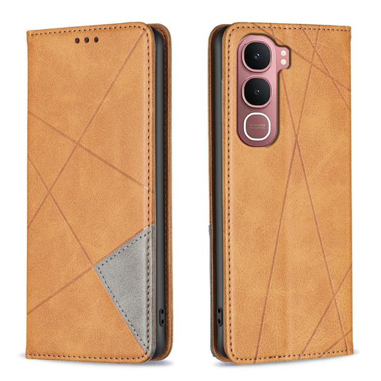 Rhombus Texture Magnetic Leather Phone Case, For vivo Y21 5G 2026 / Y05 4G, For vivo Y31 5G 2025, For vivo Y400 5G Global, For vivo Y78 5G, For vivo Y27 4G