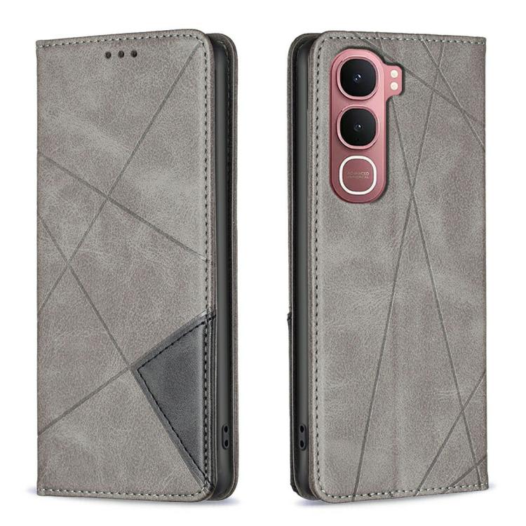 Rhombus Texture Magnetic Leather Phone Case, For vivo Y21 5G 2026 / Y05 4G, For vivo Y31 5G 2025, For vivo Y400 5G Global, For vivo Y78 5G, For vivo Y27 4G