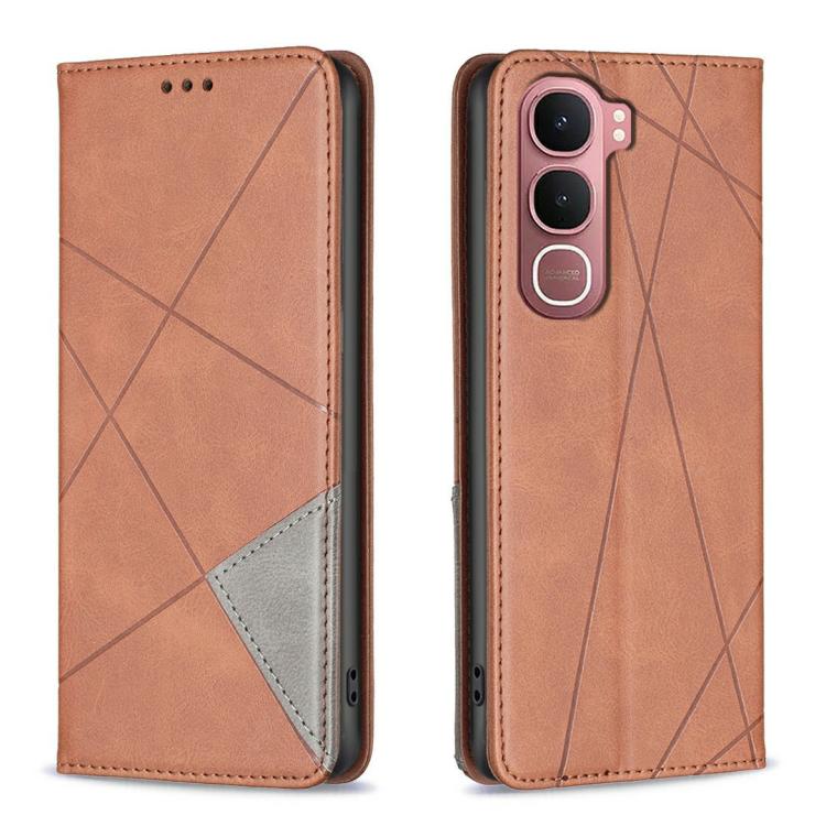 Rhombus Texture Magnetic Leather Phone Case, For vivo Y21 5G 2026 / Y05 4G, For vivo Y31 5G 2025, For vivo Y400 5G Global, For vivo Y78 5G, For vivo Y27 4G