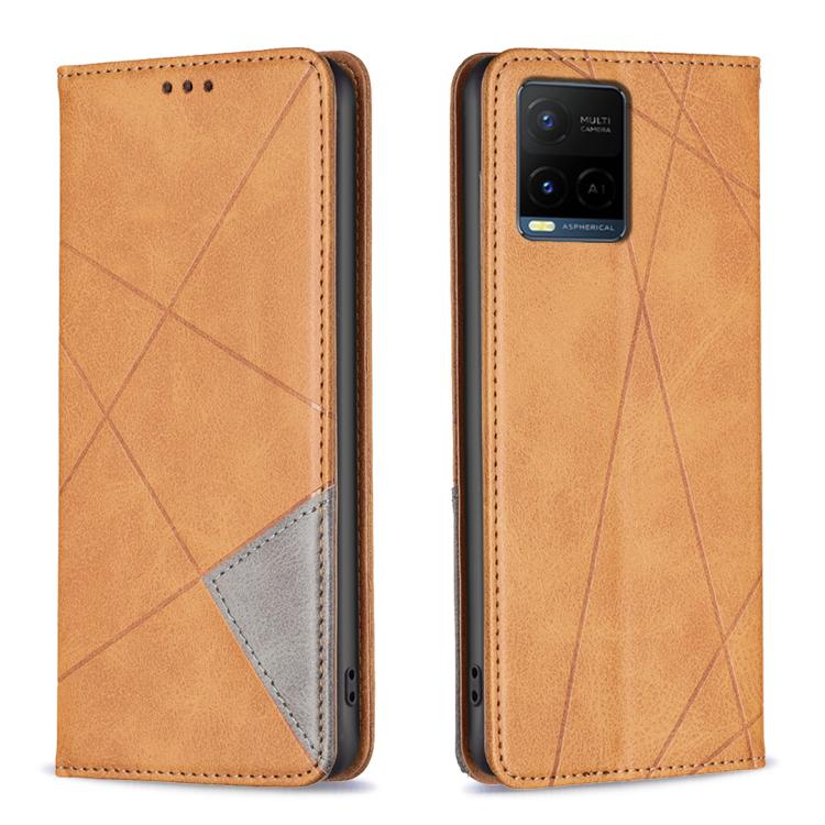 Rhombus Texture Magnetic Leather Phone Case, For vivo Y21 5G 2026 / Y05 4G, For vivo Y31 5G 2025, For vivo Y400 5G Global, For vivo Y78 5G, For vivo Y27 4G