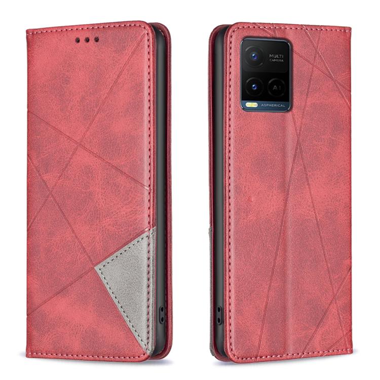 Rhombus Texture Magnetic Leather Phone Case, For vivo Y21 5G 2026 / Y05 4G, For vivo Y31 5G 2025, For vivo Y400 5G Global, For vivo Y78 5G, For vivo Y27 4G