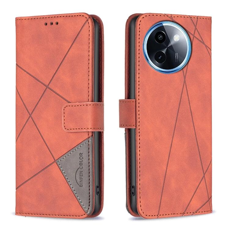 Magnetic Buckle Rhombus Texture Leather Phone Case, For vivo Y21 5G 2026 / Y05 4G, For vivo Y31 5G 2025, For vivo Y400 5G Global, For vivo Y39 5G, For vivo Y29S 5G Global / Y04 5G Global, For vivo Y29 4G, For vivo Y28 4G, For vivo Y200i 5G / Y38 5G