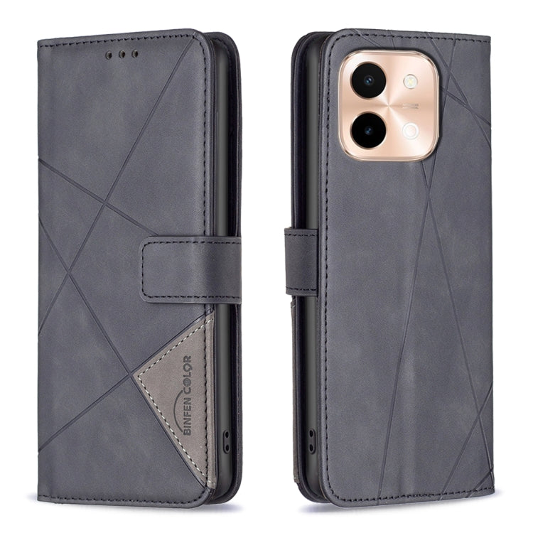 Magnetic Buckle Rhombus Texture Leather Phone Case, For vivo Y21 5G 2026 / Y05 4G, For vivo Y31 5G 2025, For vivo Y400 5G Global, For vivo Y39 5G, For vivo Y29S 5G Global / Y04 5G Global, For vivo Y29 4G, For vivo Y28 4G, For vivo Y200i 5G / Y38 5G