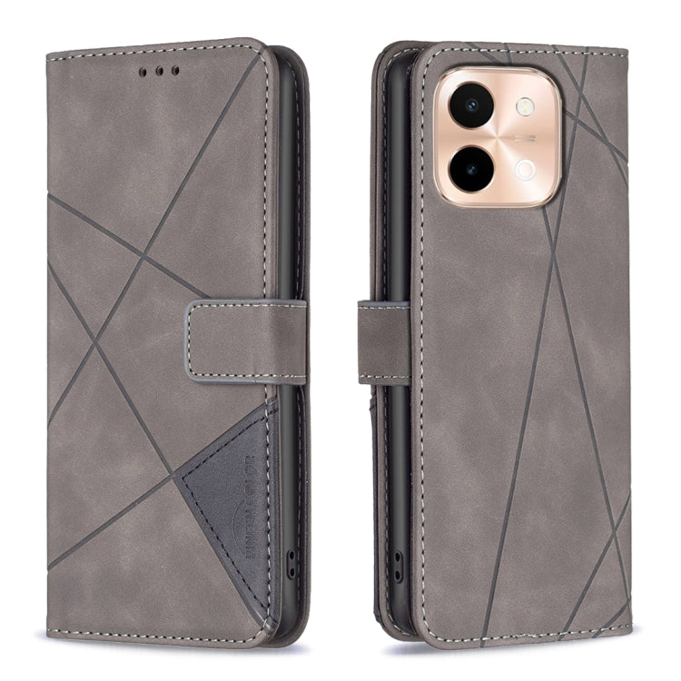 Magnetic Buckle Rhombus Texture Leather Phone Case, For vivo Y21 5G 2026 / Y05 4G, For vivo Y31 5G 2025, For vivo Y400 5G Global, For vivo Y39 5G, For vivo Y29S 5G Global / Y04 5G Global, For vivo Y29 4G, For vivo Y28 4G, For vivo Y200i 5G / Y38 5G