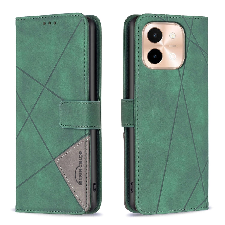 Magnetic Buckle Rhombus Texture Leather Phone Case, For vivo Y21 5G 2026 / Y05 4G, For vivo Y31 5G 2025, For vivo Y400 5G Global, For vivo Y39 5G, For vivo Y29S 5G Global / Y04 5G Global, For vivo Y29 4G, For vivo Y28 4G, For vivo Y200i 5G / Y38 5G